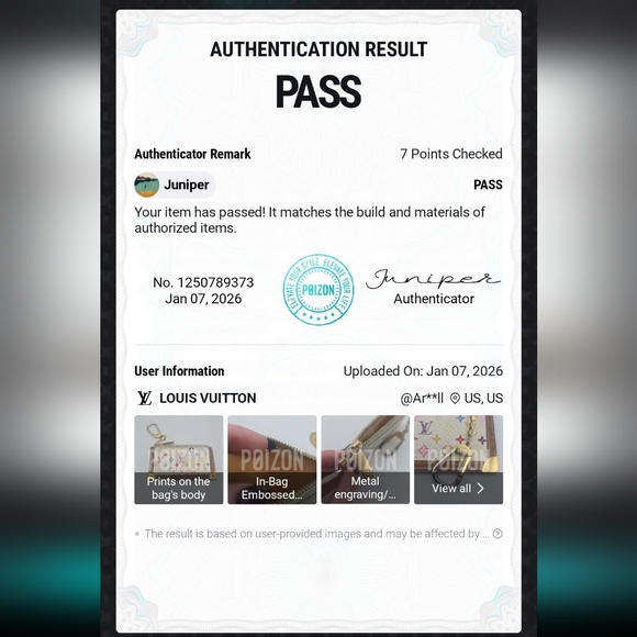 Louis Vuitton Multicolor Mono Pochette Cles Wallet Coin Purse (VERY GOOD)COA✨️ - Picture 12 of 12